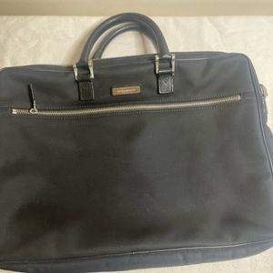 Burberry Black Nylon & Leather Business Bag